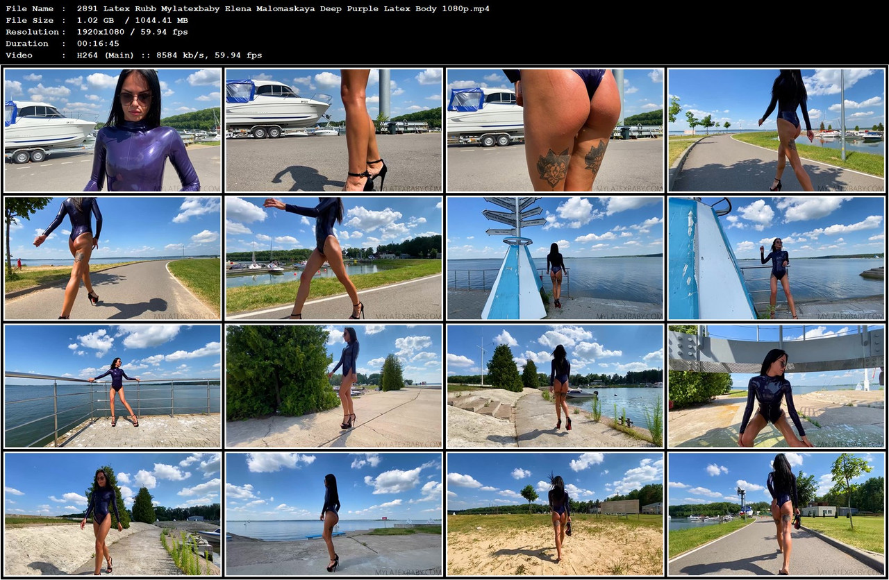 2891 Latex Rubb Mylatexbaby Elena Malomaskaya Deep Purple Latex Body 1080p mp4