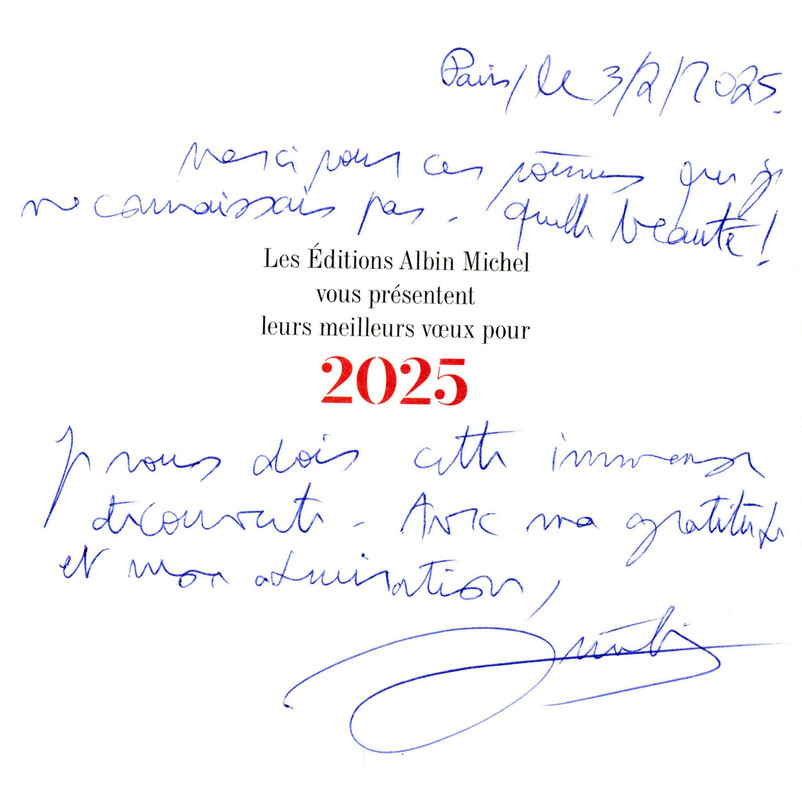 Amélie Nothomb - Carte postale du 3 février 2025