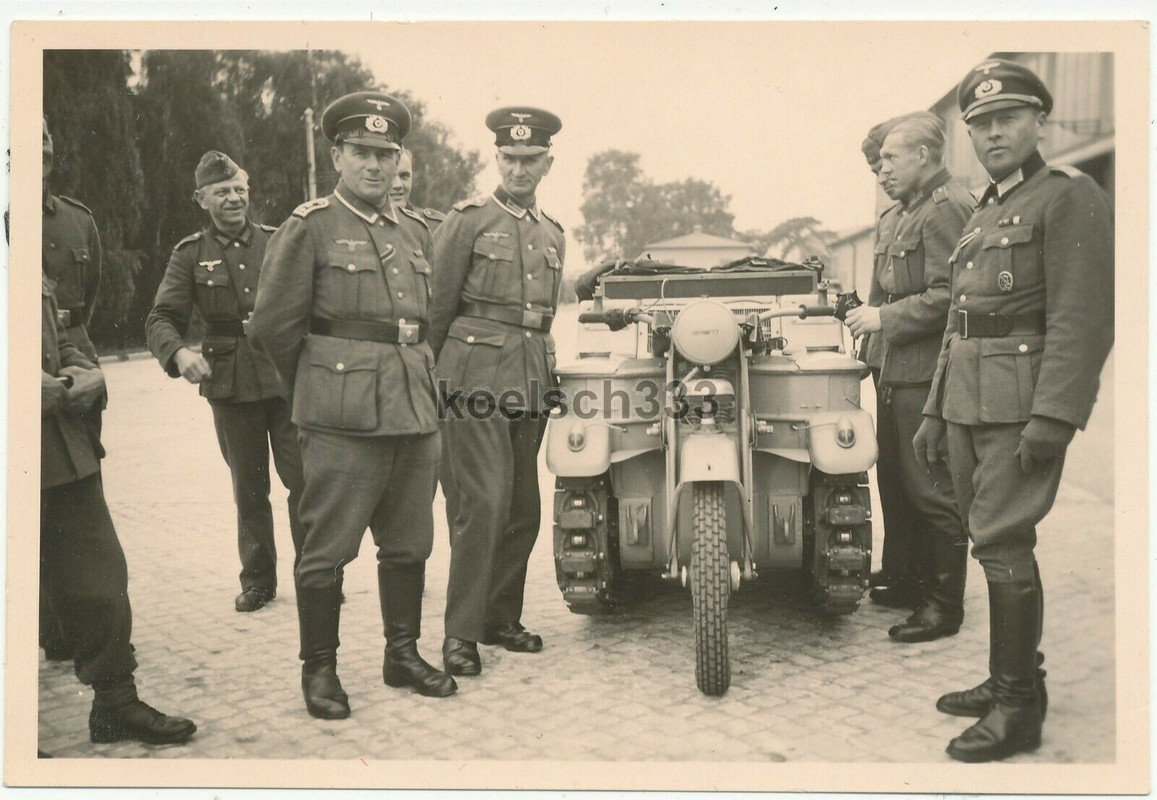 !Foto Soldaten der Wehrmacht am NSU Kettenkrad Technische Lehr Abt. Döberitz