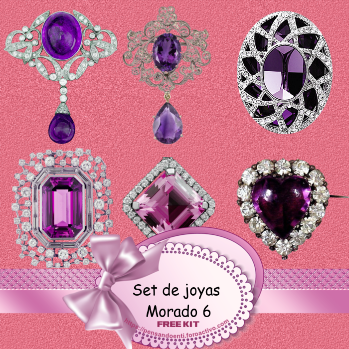 set de joyas Morado 6 Morado-6