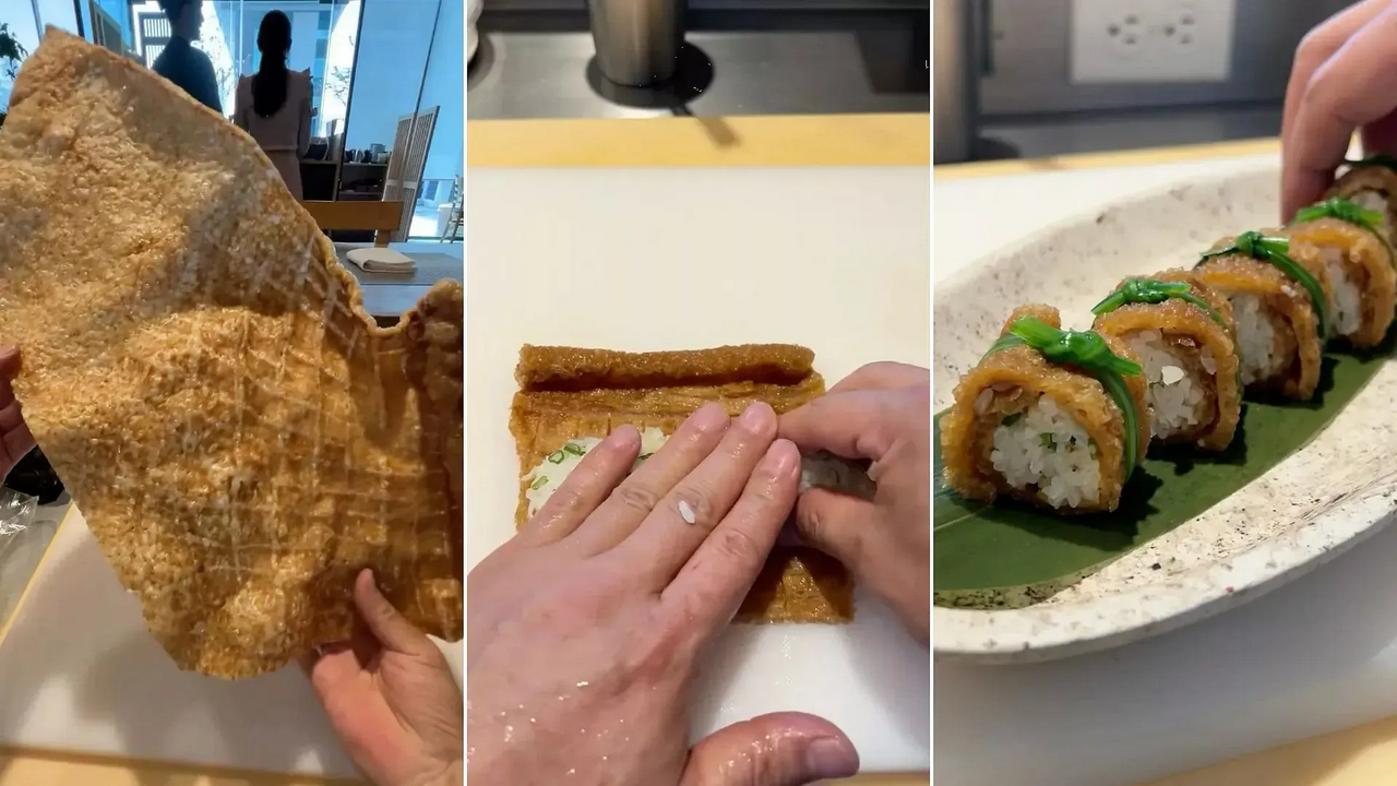 ¿Te atreves a probar el sushi con chicharrón? La nueva tendencia viral