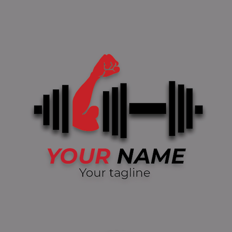 Free Customizable Fitness Logo Template for Canva & AI – Perfect for Gym & Trainer Branding