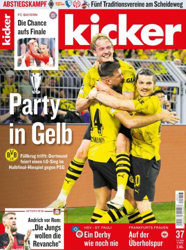 Cover: Kicker Sportmagazin No 37 vom 02  Mai 2024