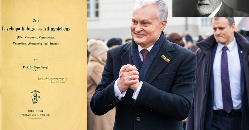 Vakar Zigmundas Freudas aplankė Nausėdą: „Froido liapsusas“ giedant Lietuvos himną