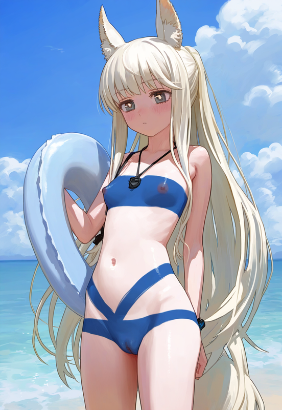 119794990_p1 swimsuit, exhibitionism, girl ⁄ 白金 - 火猫猫
