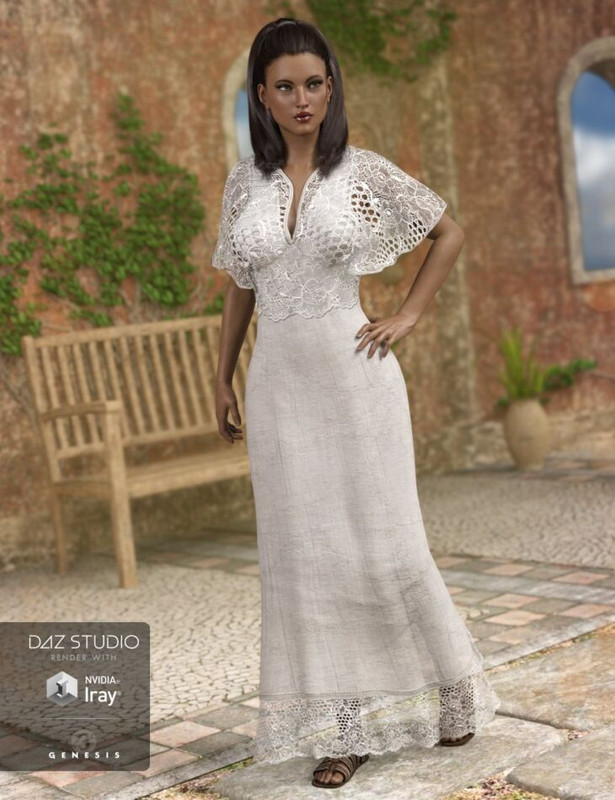 Summer Maxi Dress for Genesis 3 Female(s)