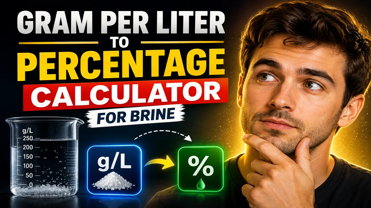 Gram Per Liter To Brine % Calculator