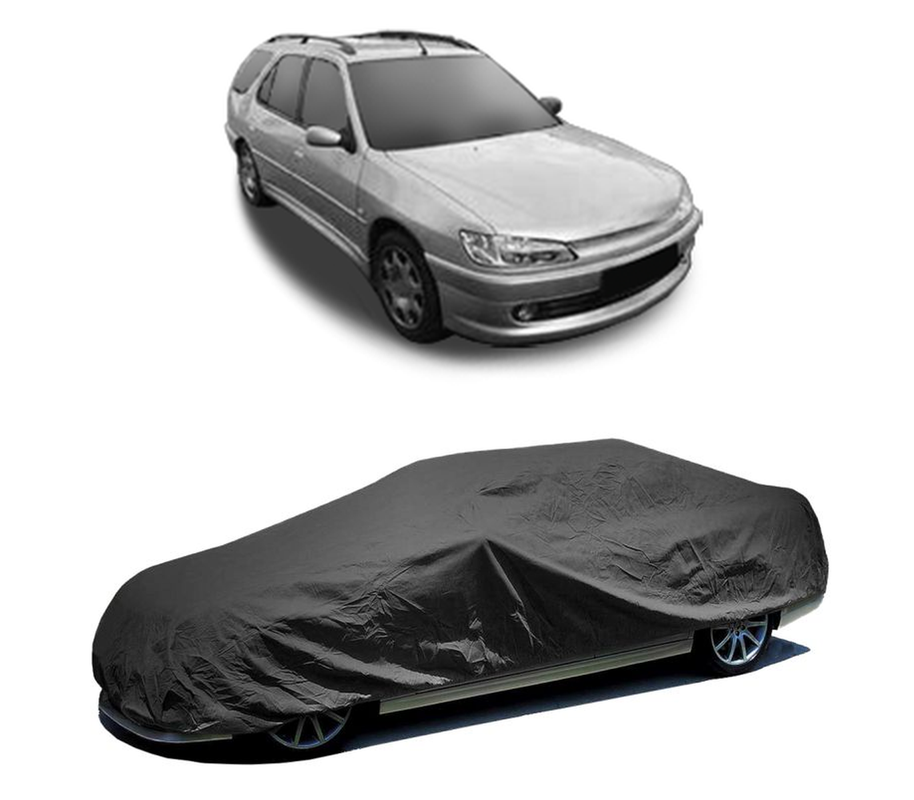 Husa tip prelata auto pentru PEUGEOT 306 Estate Van (N_, 7_) 1997 - 2000,culoare negru, material textil impermeabil, rezistanta la intemperii praf UV, CARPASSION Husa Protectie