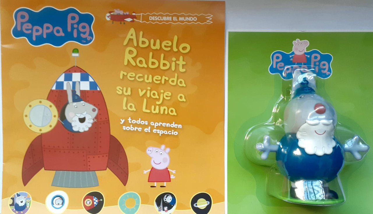 PEPPA PIG, ABUELO RABBIT RECUERDA SU VIAJE A LA LUNA+ MUÑECO