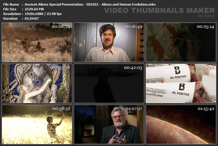 Ancient Aliens Special Presentation - S01E01 - Aliens and Human Evolution.mkv