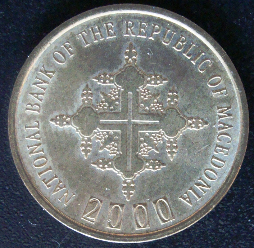 1 Denar. Macedonia (2000) MCD-1-Denar-2000-anv