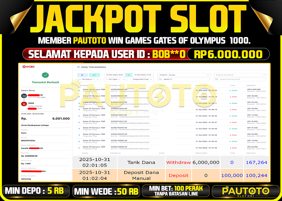 BUKTI JACKPOT LUNAS PAUTOTO