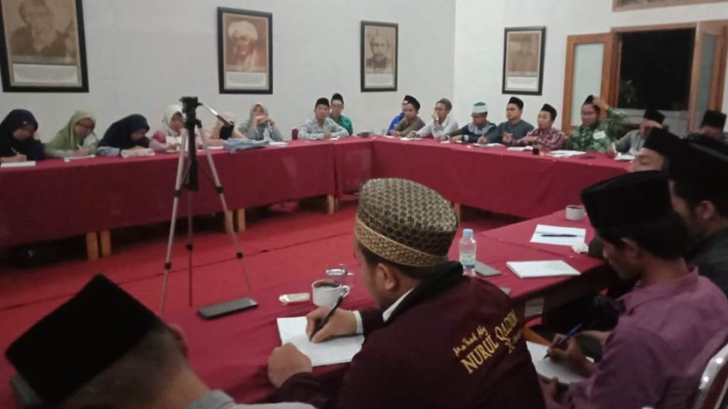 Kegiatan Pendidikan Pengembangan Wawasan Keulamaan (PPWK) Lakpesdam PBNU di LBSM, Parung, Bogor, Jawa Barat, Senin (5/8/2019)