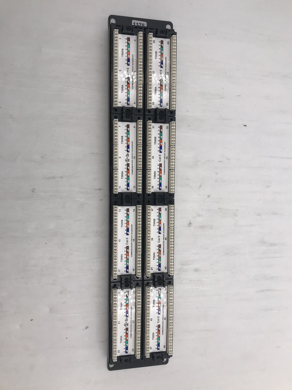 T568A/T568B COMMUNICATION RACKMOUNT CIRCUIT ACCESSORY 48 PORT