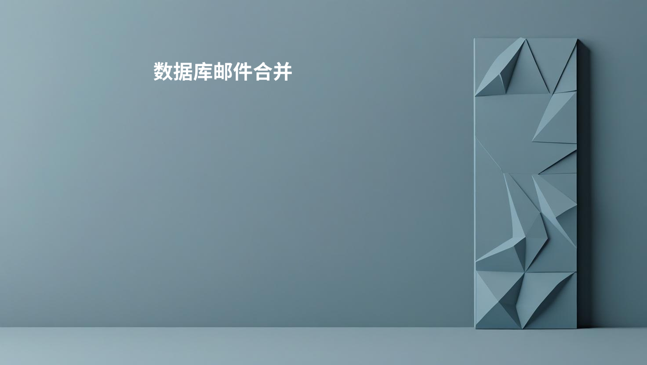 数据库邮件合并
