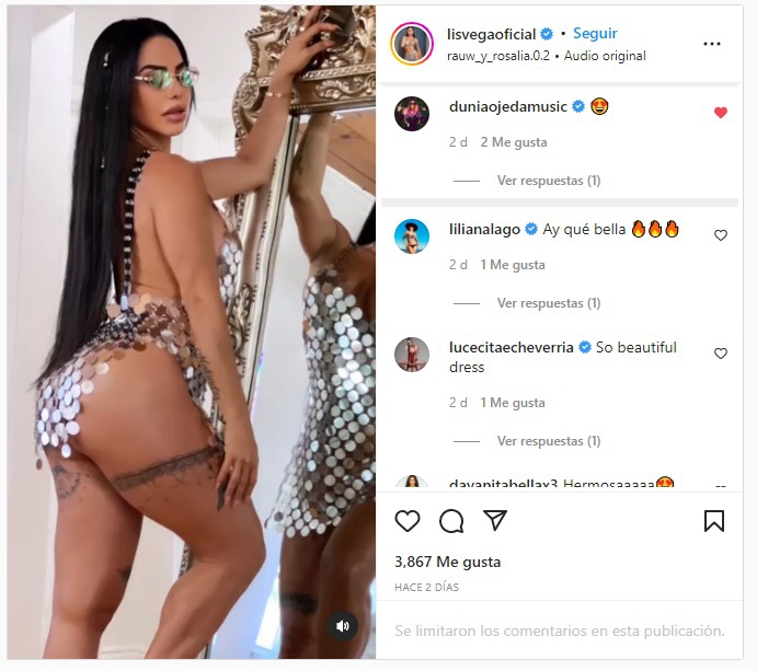 Lis Vega enseña de más en un sexy vestido que modelo en Instagram