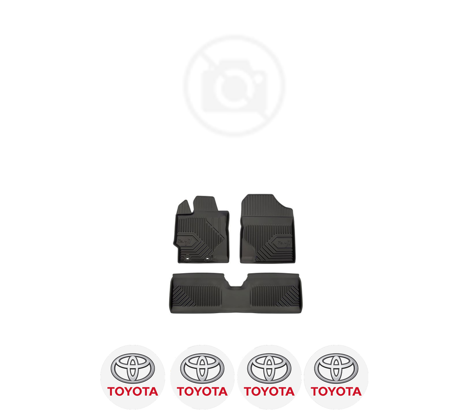 Set covorase presuri TOYOTA YARIS | XP130 din 2016-2023, auto, din cauciuc thermoplastic, 4 Stickere auto cu TOYOTA