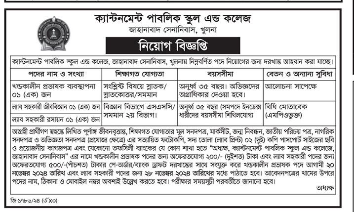 CPSC-Khulna-Job-Circular-2024