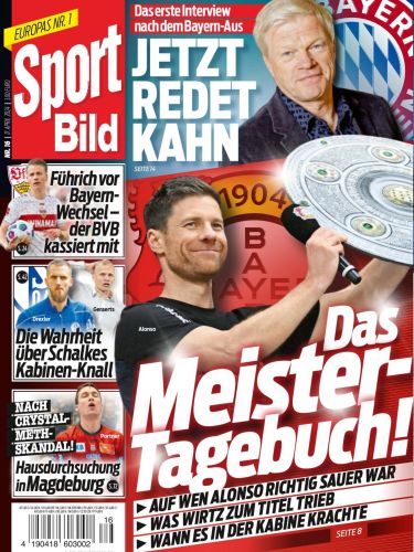 Cover: Sport Bild Magazin No 16 vom 17  April 2024