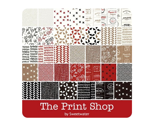 The Print Shop Honey Bun by Sweetwater Moda Precuts- Quilt in a Day /  Quilting Fabric