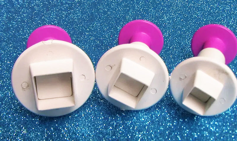 Molde expulsor de cuadro para fondant pastel muffins y pasta frí