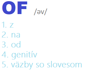 predložky v angličtine - význam OF