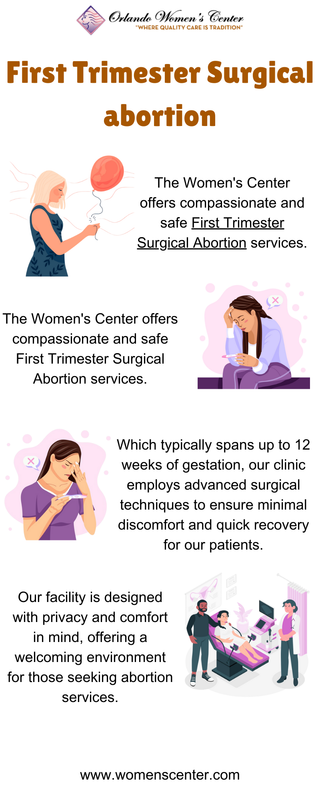 Abortion performed surgically during the first trimester