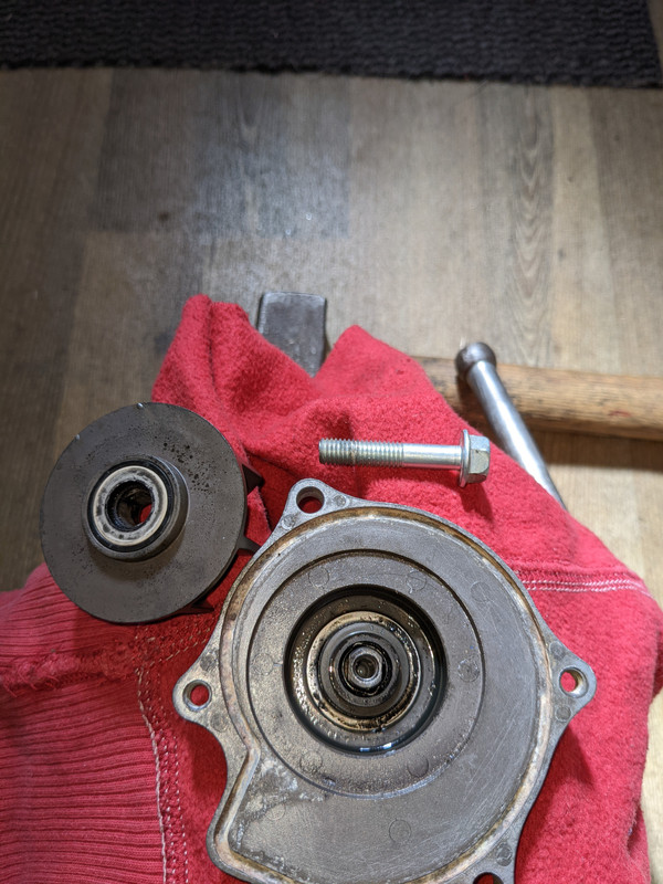 Stuck water pump impeller