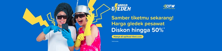 Promo 'Harga Gledek' dari tiket.com untuk pembelian tiket pesawat