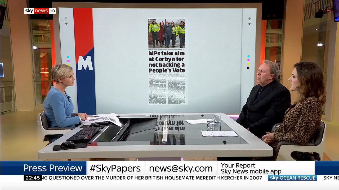 24 January - 22.00.00 - Sky News At 10. Anna Botting with the ma