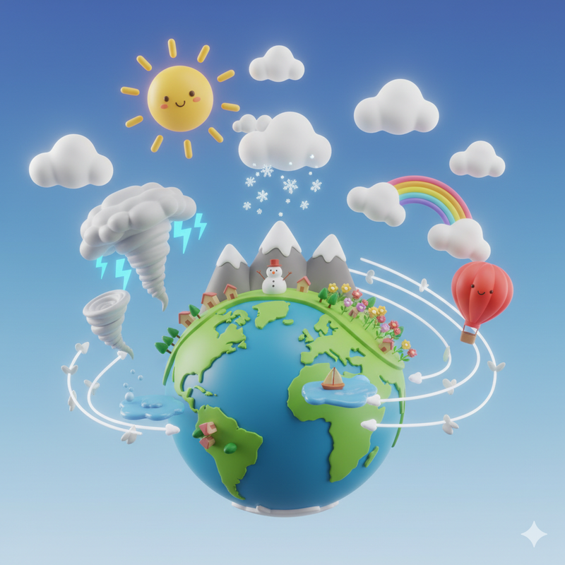 Animated 3D Weather Demo Interface