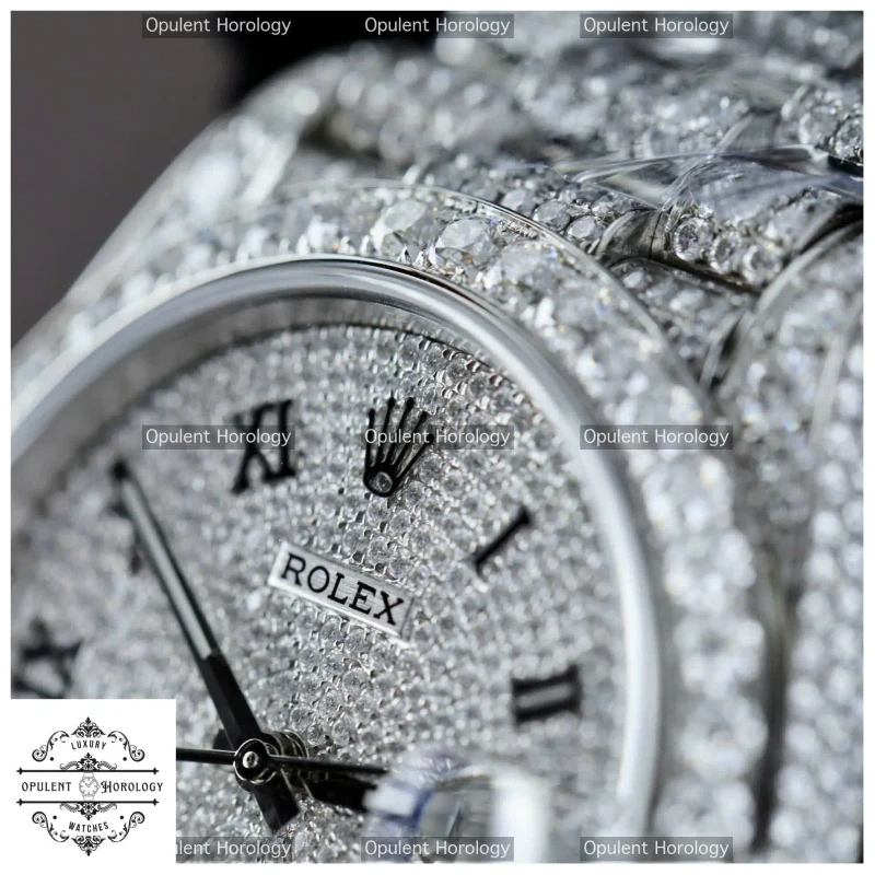 Rolex Datejust 41 mm Full Moissanite Diamonds Replica