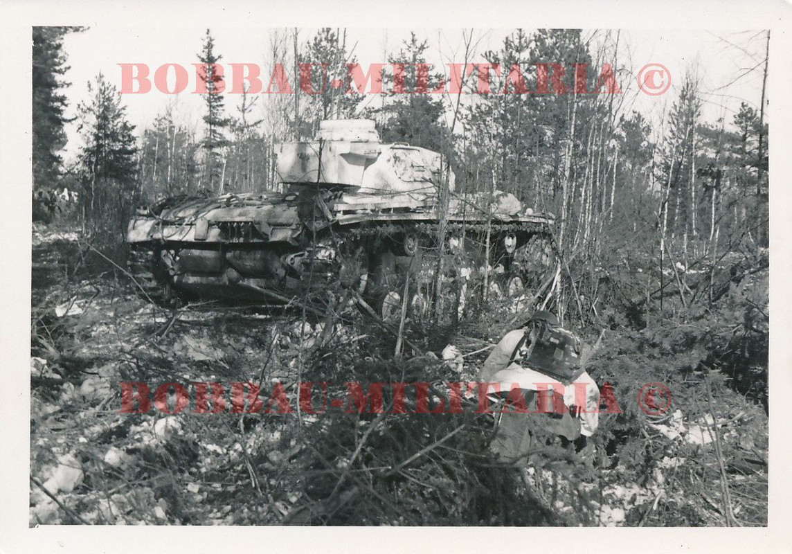 Panzerkampfwagen III weiße Winter-Tarnung Front Infanterist Finn