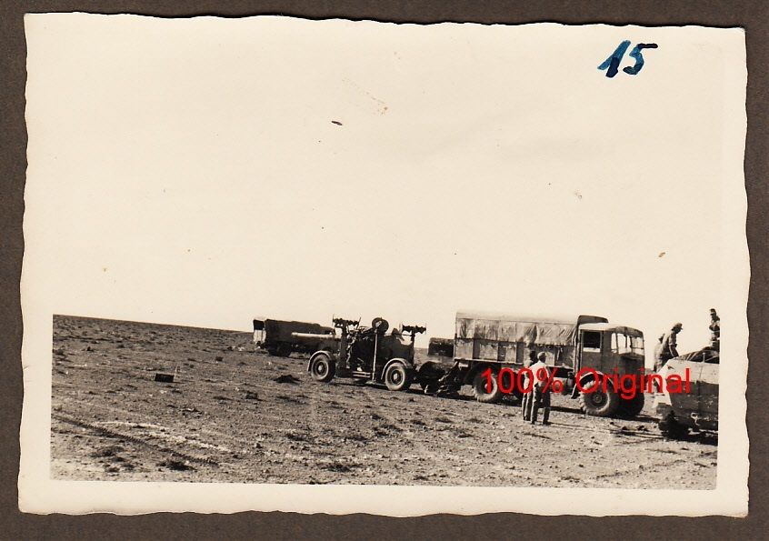 Panzer LKW Geschütz Beute britisch in Afrika Afr