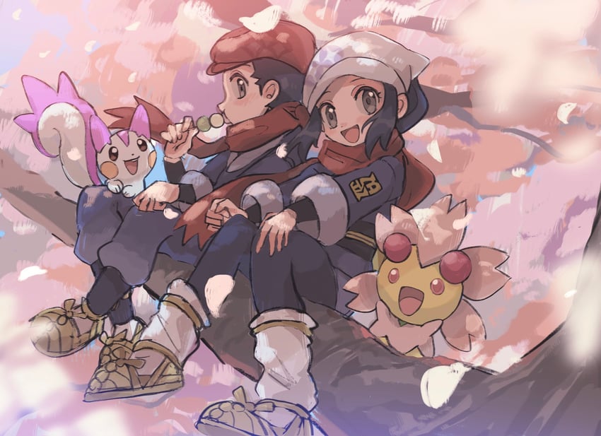 akari-pachirisu-rei-and-cherrim-pokemon-