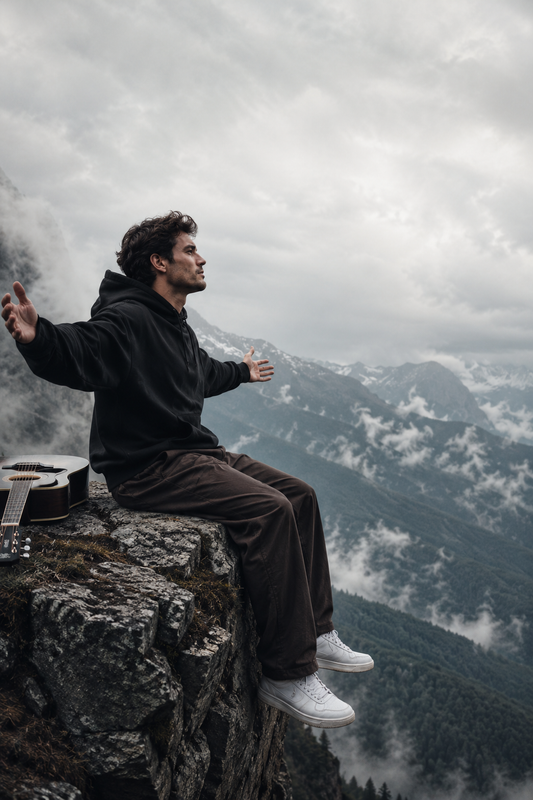Example result for: Misty Mountain Cliff Portrait