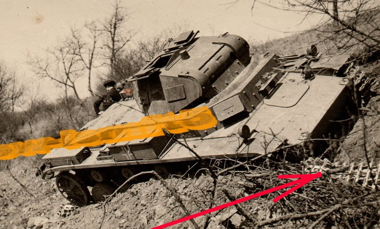Panzer tank StuG Pz.Rgt.7 Reparatur Kette Gelände Wehrmacht