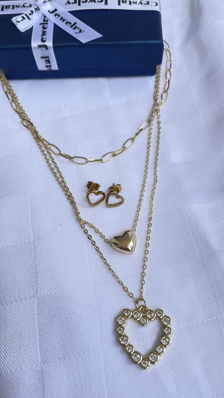 Conjunto de Cadena+Arete Chunky 7