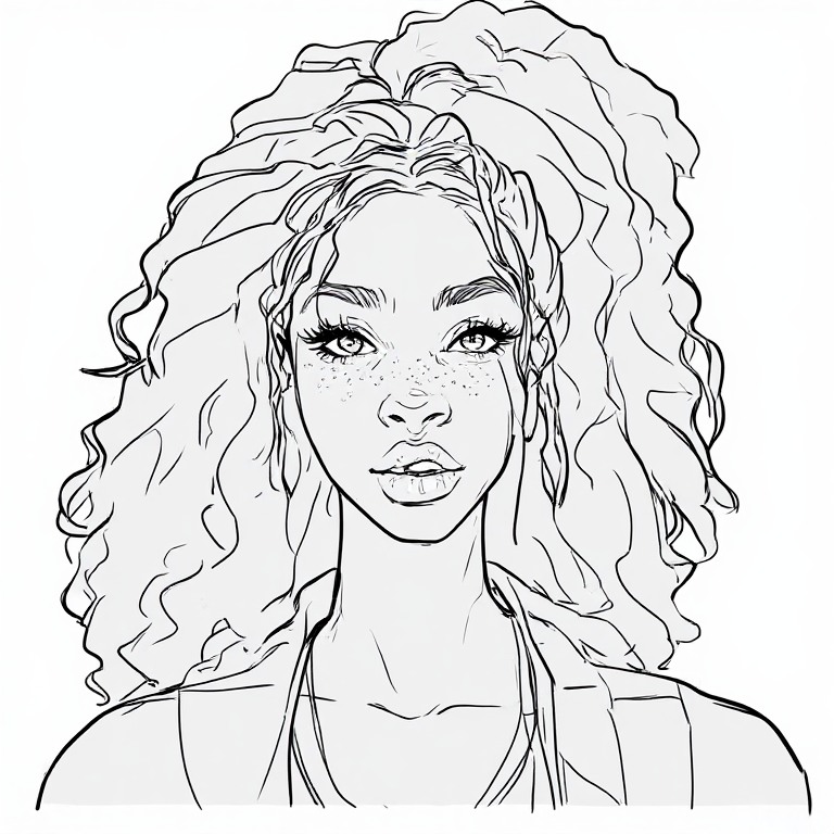 GTA-s-ebony-girl-Line-drawing-(8)