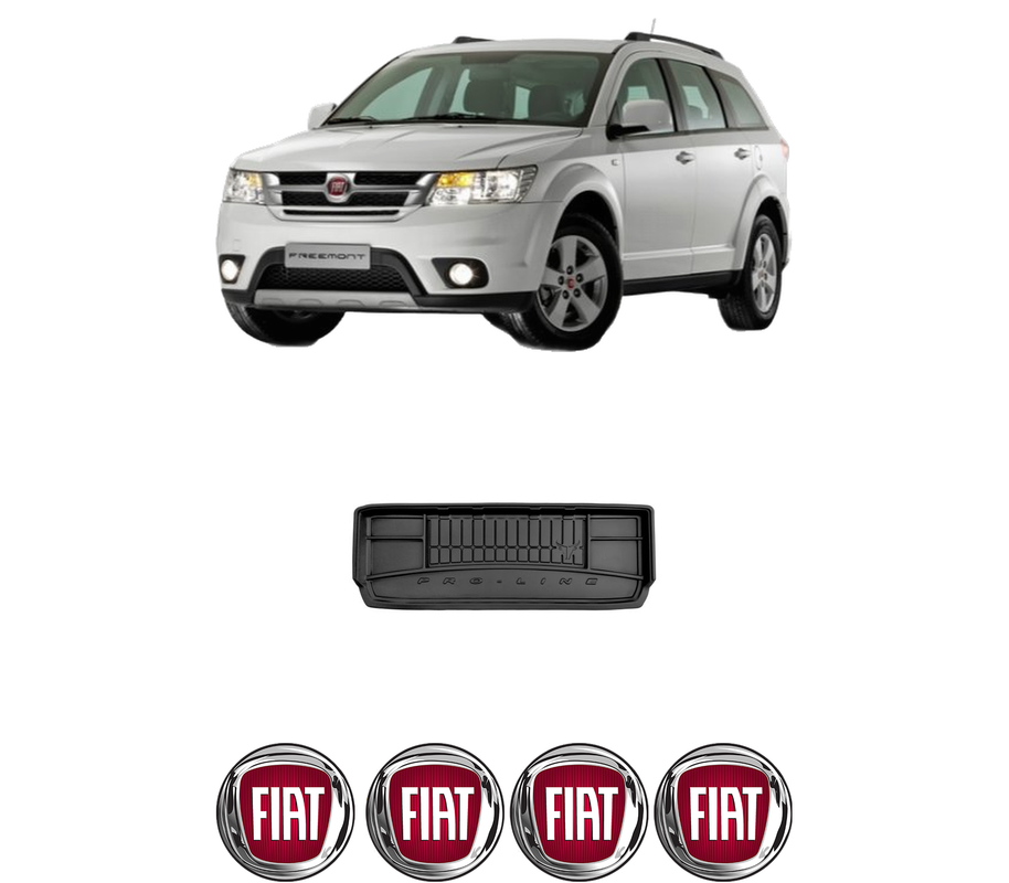 Tavita Portbagaj FIAT FREEMONT (345_) din 2011-2016, Protectie Portbagaj Auto, 4x Stickere auto cu FIAT