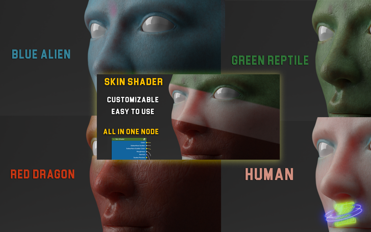 Easy Customizable Skin Shader