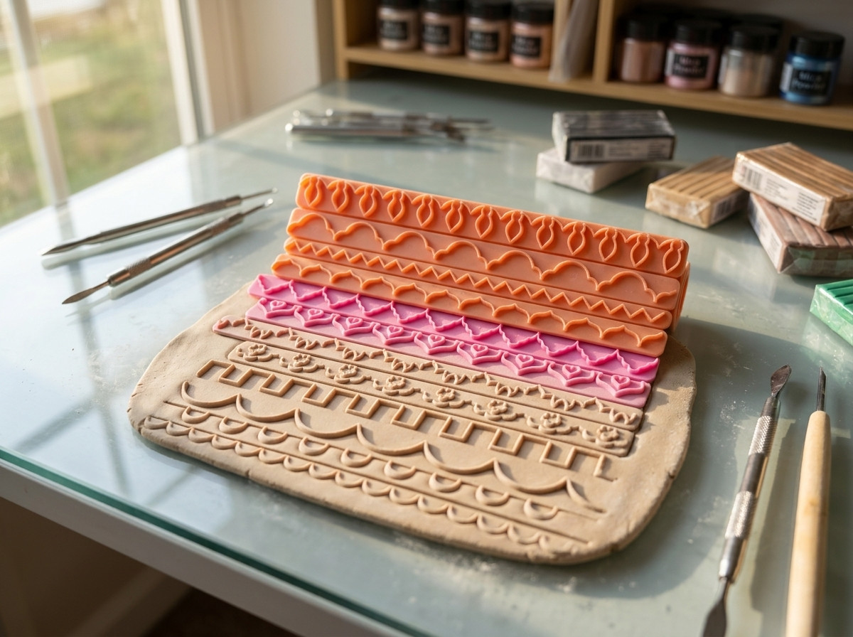 * Excelentes plantillas para arte ruso y repujado, Cenefas para marcar pasta de goma fondant