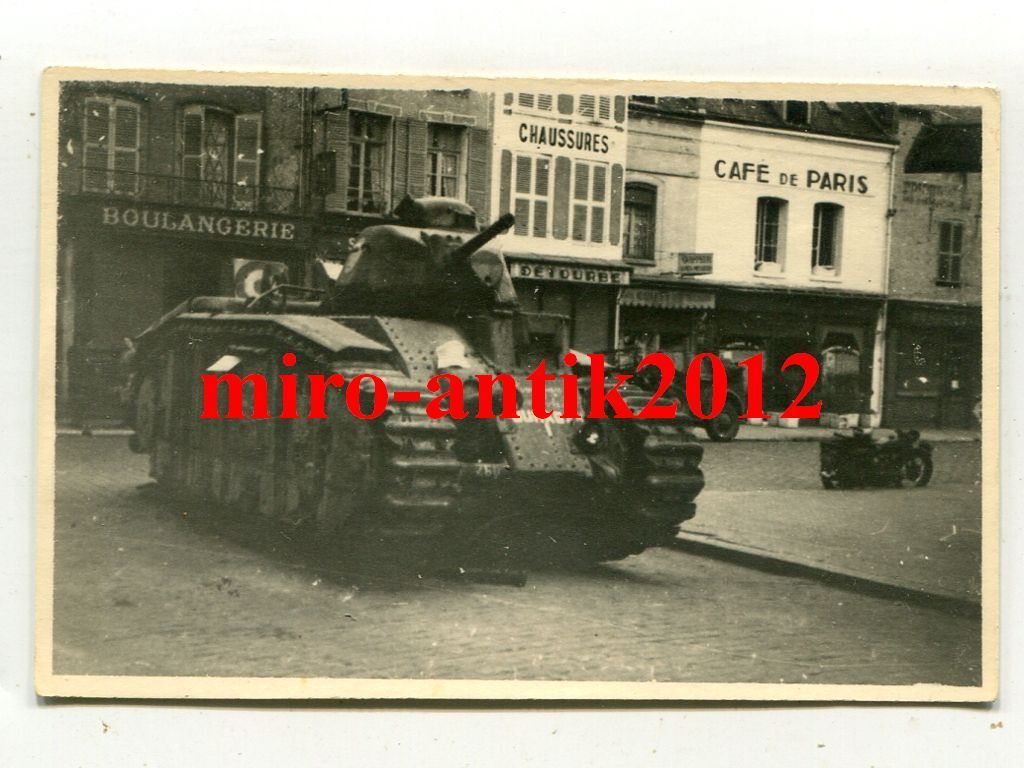 Foto, zerstörter Panzer, Char B1, OURAGAN, No.26