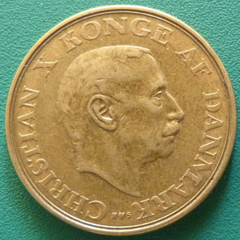 1 Corona. Dinamarca (1942) DIN-1-Corona-1942-anv