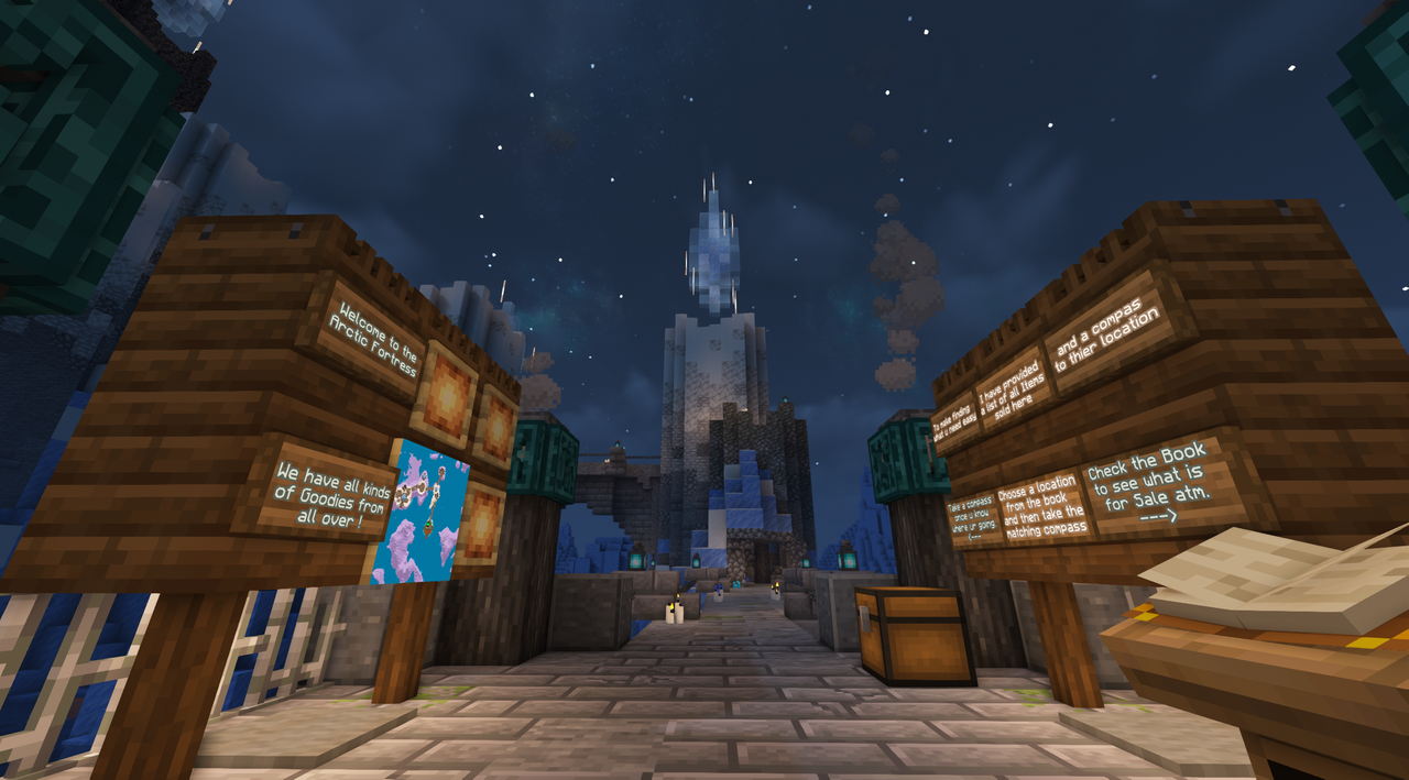 Floating Arctic Fortress (with creation Prozess) Minecraft Map