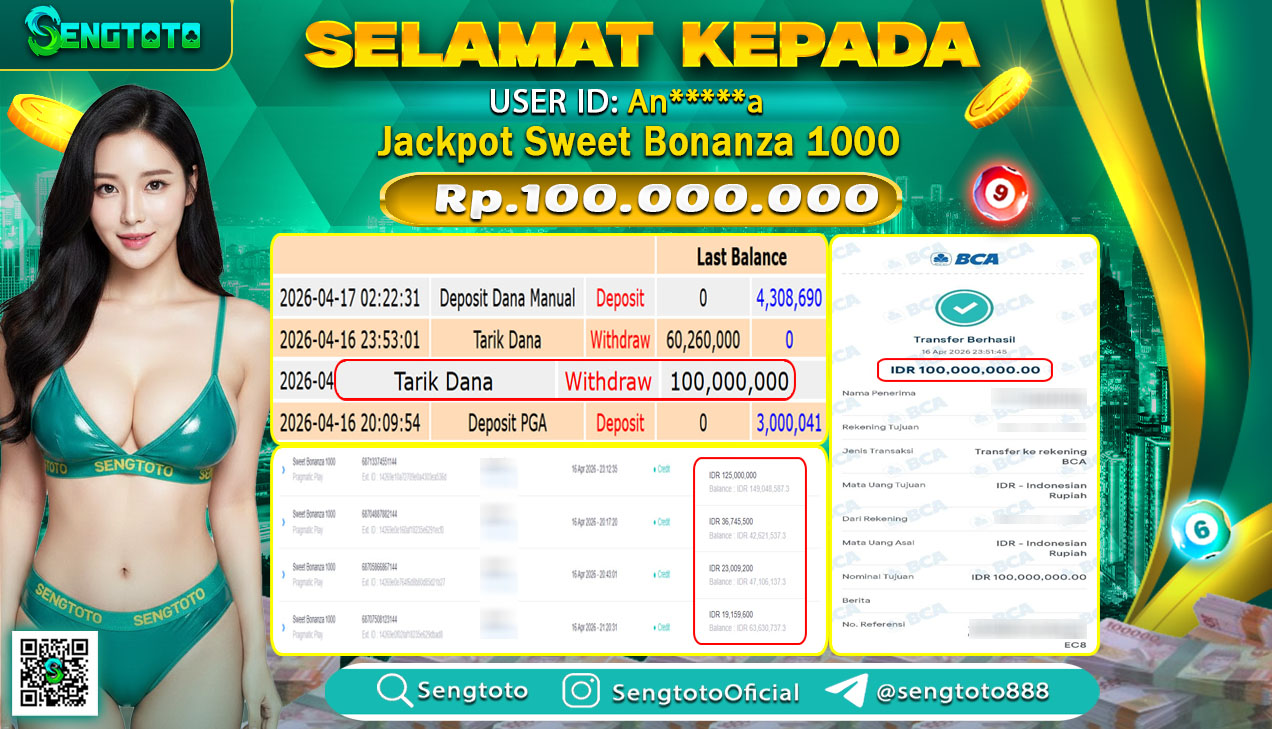 BUKTI PEMBAYARAN SLOT SWEET BONANZA 1000