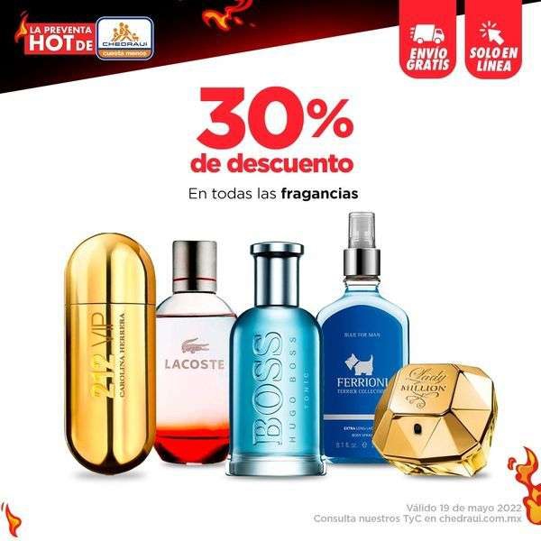 Chedraui: 30% de descuento en todas las fragancias (Exclusiva tienda en línea) 