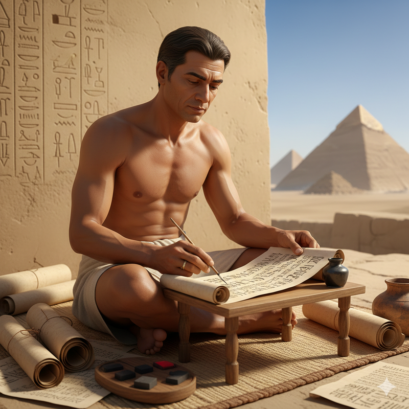 Ancient Egyptian Scribe Statue