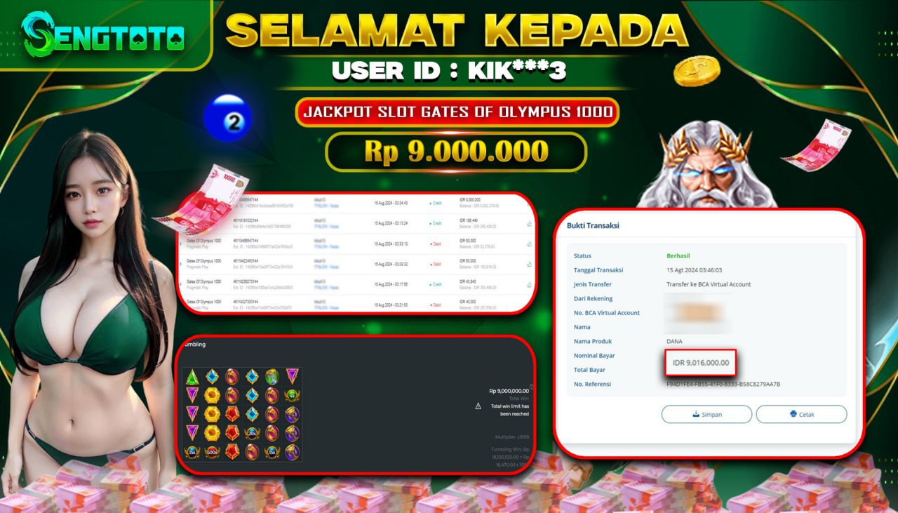 BUKTI PEMBAYARAN SLOT GATES OF OLYMPUS 1000