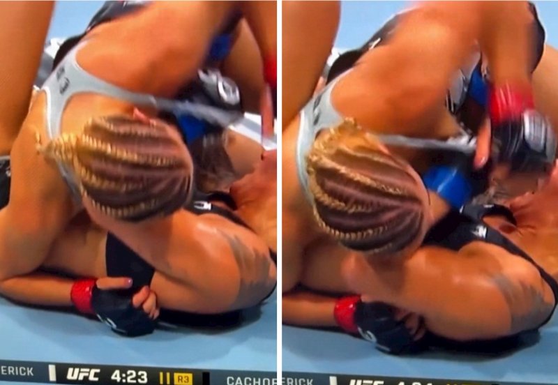 Присила Качоейра опитала да покаже гърдите на Миранда Маверик на UFC 291